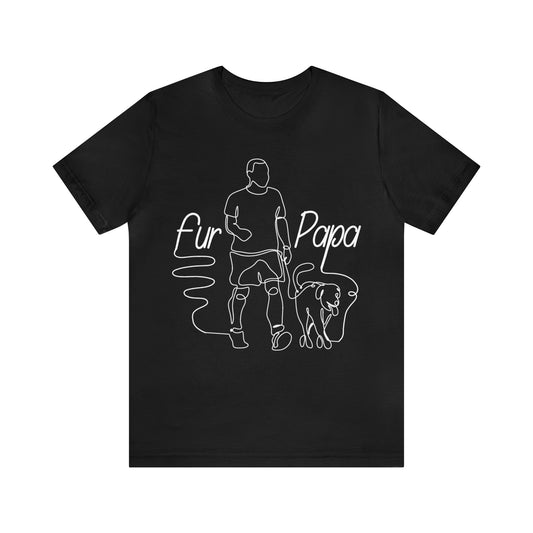 Fur Papa Line Art | Unisex T-Shirt